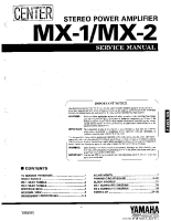 Yamaha MX-1 - Service Manual 